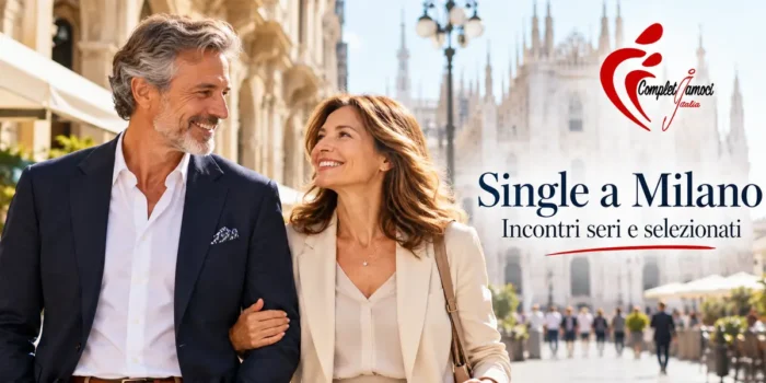 Single a Milano &ndash; Incontri seri. Coppia elegante e sorridente a Milano &ndash; Completiamoci Italia, agenzia matrimoniale